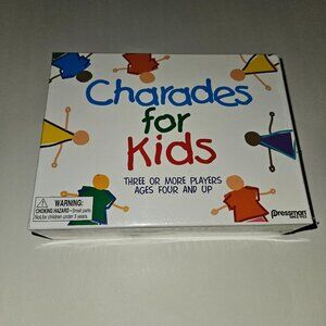 NEW Charades for Kids Game Pressman Cards Timer Die Rules FACTORY SEALED